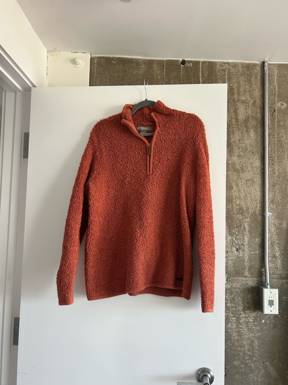 Natural Reflections Rust Sherpa Zip-Up Pullover